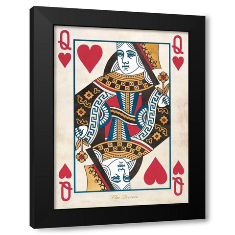 Queen of Hearts Black Modern Wood Framed Art Print with Double Matting by Sandro, Ferrari