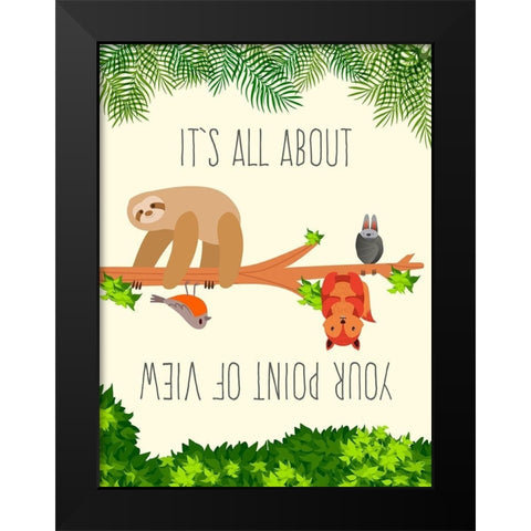 Its All about your Point of View Black Modern Wood Framed Art Print by Hill, Steven