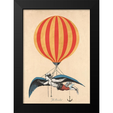 The Aerialist Black Modern Wood Framed Art Print by Stef, Lamanche