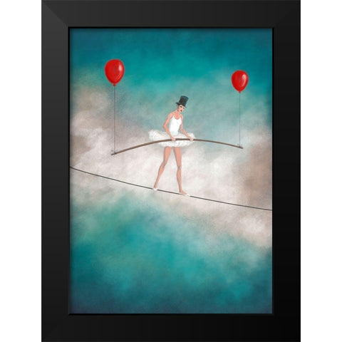 LAcrobate Black Modern Wood Framed Art Print by Lamanche, Stef