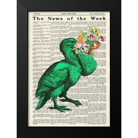 A Pleasant Surprise I Black Modern Wood Framed Art Print by Lamanche, Stef