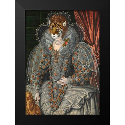 The Lady Black Modern Wood Framed Art Print by Lamanche, Stef