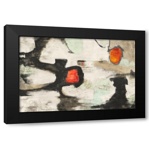 Stepping stones Black Modern Wood Framed Art Print by Stone, Jim