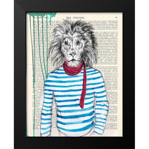 Bohemien Black Modern Wood Framed Art Print by Matt, Spencer