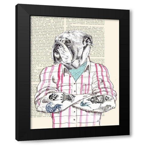 Hipster Socialite Black Modern Wood Framed Art Print by Matt, Spencer