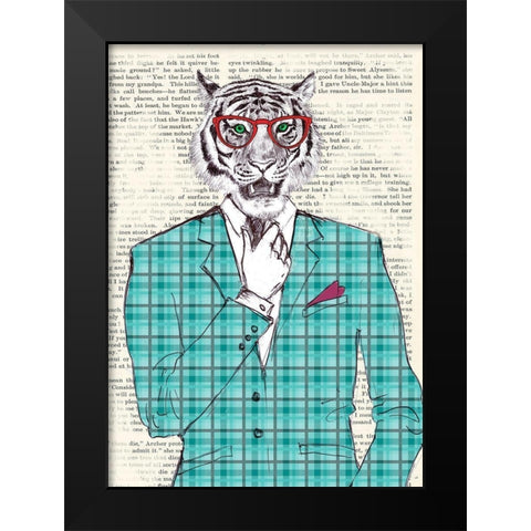 Loverboy (detail) Black Modern Wood Framed Art Print by Matt, Spencer