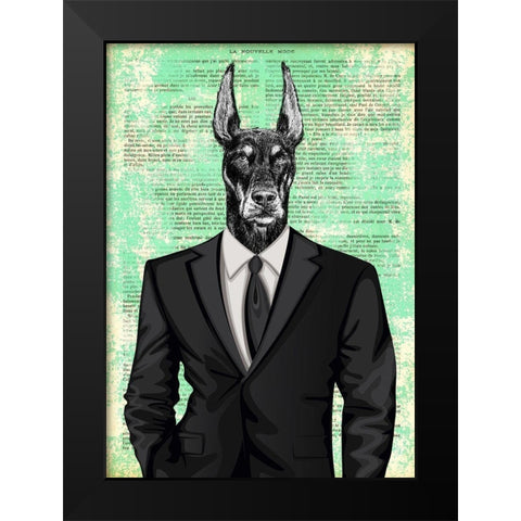 Distinguished Gentleman Black Modern Wood Framed Art Print by Matt, Spencer