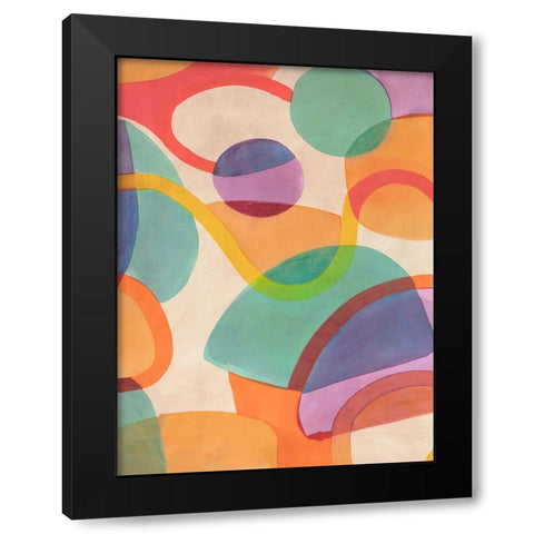 Laughter I Black Modern Wood Framed Art Print by Roja, Steve