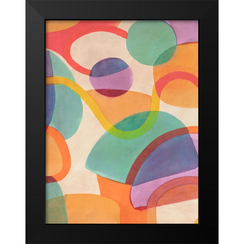 Laughter I Black Modern Wood Framed Art Print by Roja, Steve