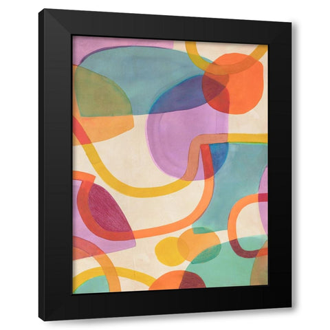 Laughter II Black Modern Wood Framed Art Print with Double Matting by Roja, Steve