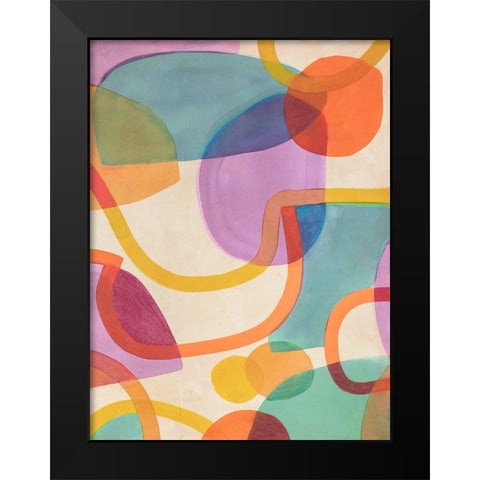 Laughter II Black Modern Wood Framed Art Print by Roja, Steve