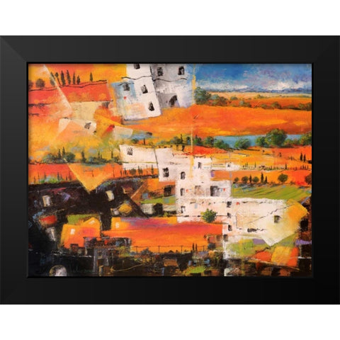 Dalla citta alla campagna Black Modern Wood Framed Art Print by Marzari, Tebo