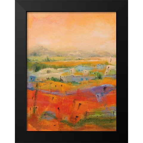 Country village I Black Modern Wood Framed Art Print by Marzari, Tebo