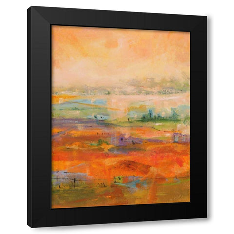 Country village II Black Modern Wood Framed Art Print with Double Matting by Marzari, Tebo