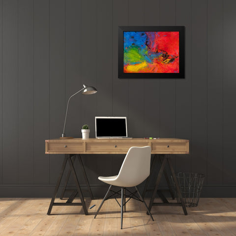 Gioia e Rivoluzione Black Modern Wood Framed Art Print by Marzari, Tebo