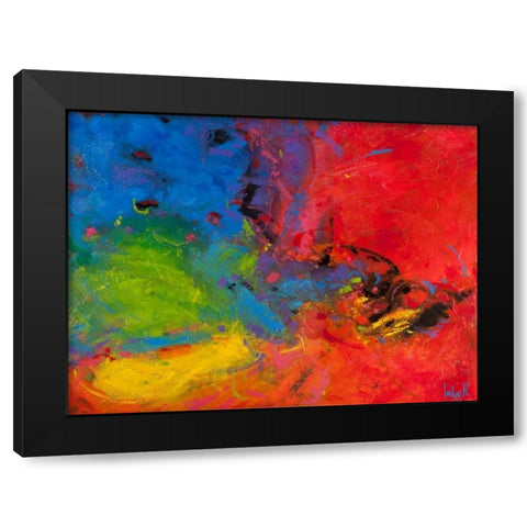 Gioia e Rivoluzione Black Modern Wood Framed Art Print by Marzari, Tebo