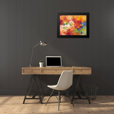 Terre baciate dal sole Black Modern Wood Framed Art Print by Marzari, Tebo