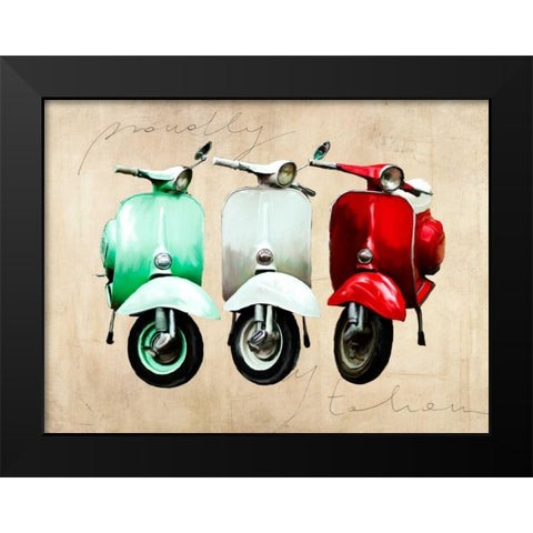 Proudly Italian Black Modern Wood Framed Art Print by Rizzardi, Teo
