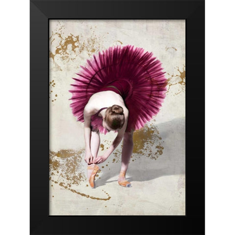 Purple Ballerina Black Modern Wood Framed Art Print by Rizzardi, Teo