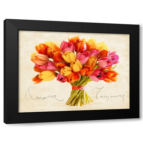 Amour toujours Black Modern Wood Framed Art Print with Double Matting by Ratsenskiy, Vadim