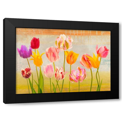 Tulipani destate Black Modern Wood Framed Art Print by Rizzardi, Teo