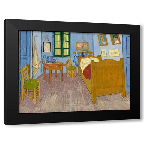 Van Goghs Bedroom at Arles Black Modern Wood Framed Art Print with Double Matting by Van Gogh, Vincent