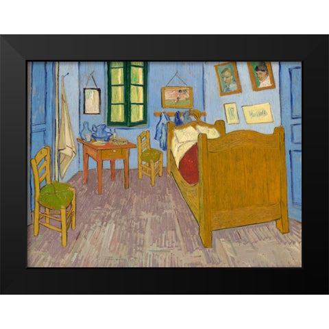 Van Goghs Bedroom at Arles Black Modern Wood Framed Art Print by Van Gogh, Vincent