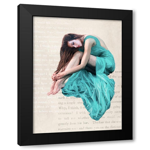 Seated Beauty II Black Modern Wood Framed Art Print by Haal, Van