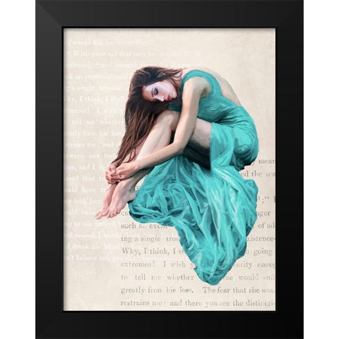 Seated Beauty II Black Modern Wood Framed Art Print by Haal, Van