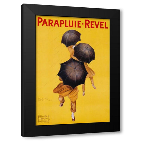 Parapluie-Revel 1922 Black Modern Wood Framed Art Print with Double Matting by Cappiello, Leonetto