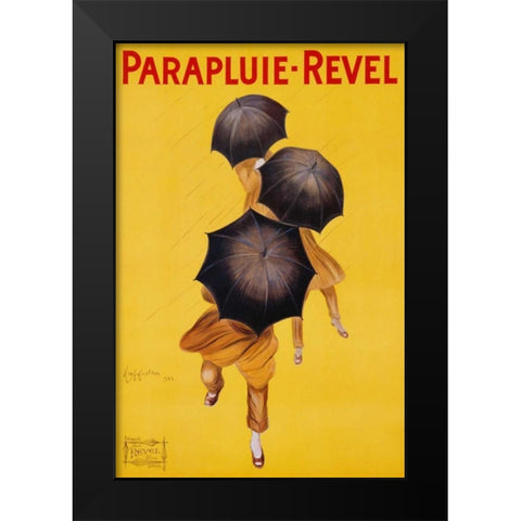 Parapluie-Revel 1922 Black Modern Wood Framed Art Print by Cappiello, Leonetto