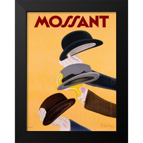 Mossant 1938 Black Modern Wood Framed Art Print by Cappiello, Leonetto