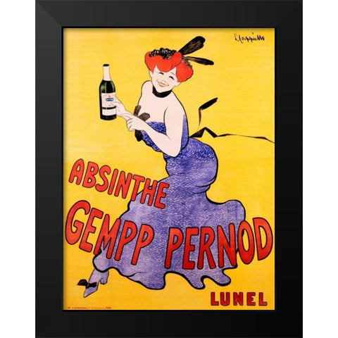 Absinthe Gempp Pernod 1903 Black Modern Wood Framed Art Print by Cappiello, Leonetto