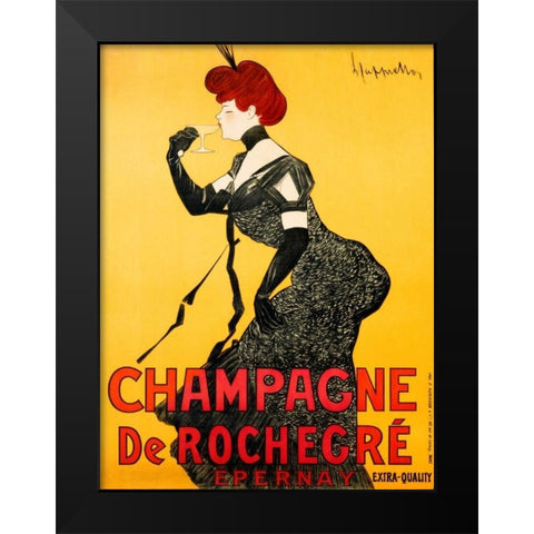 Champagne de Rochegre ca. 1902 Black Modern Wood Framed Art Print by Cappiello, Leonetto