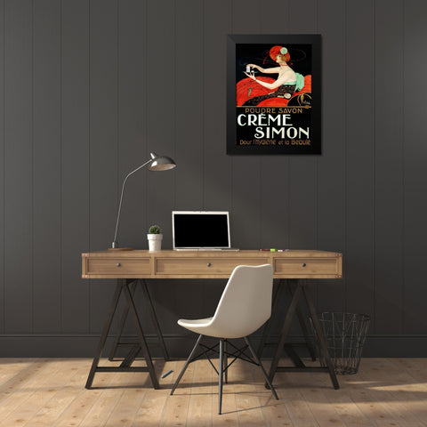 Creme Simon ca. 1925 Black Modern Wood Framed Art Print by Vila