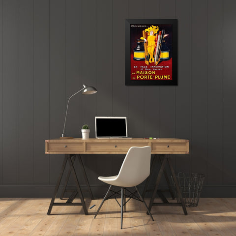 La Maison du Porte-Plume 1924 Black Modern Wood Framed Art Print by DYlen, Jean
