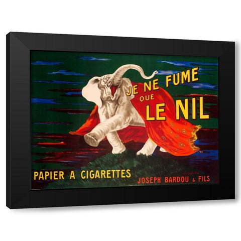 Je ne fume que Le Nil 1912 Black Modern Wood Framed Art Print with Double Matting by Cappiello, Leonetto