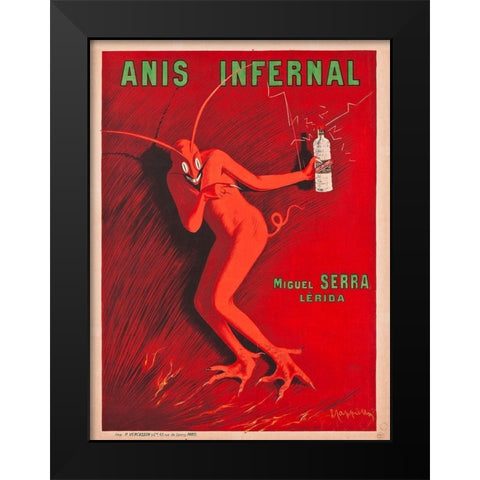 Anis Infernal Black Modern Wood Framed Art Print by Cappiello, Leonetto