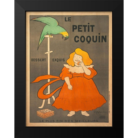 Le Petit Coquin-dessert exquis Black Modern Wood Framed Art Print by Cappiello, Leonetto