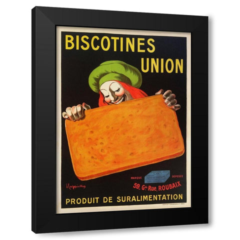 Biscotines Union Black Modern Wood Framed Art Print by Cappiello, Leonetto