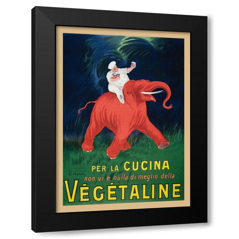 Vegetaline Black Modern Wood Framed Art Print with Double Matting by Cappiello, Leonetto