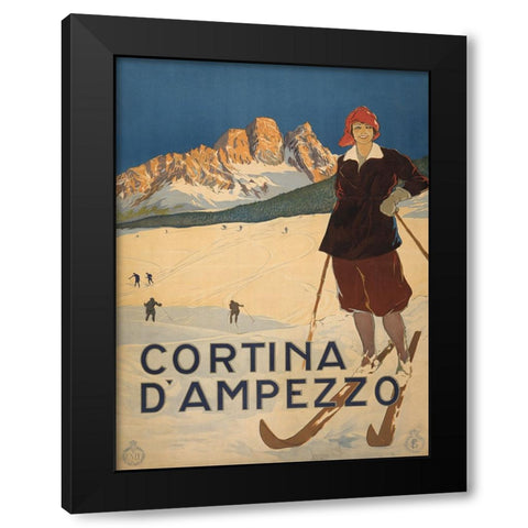 Cortina, 1920 Black Modern Wood Framed Art Print by Anonymous