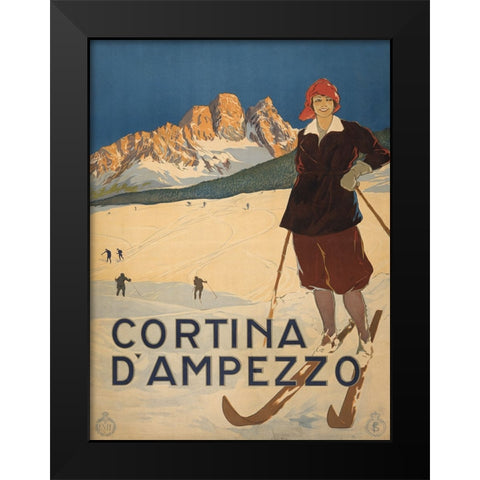 Cortina, 1920 Black Modern Wood Framed Art Print by Anonymous