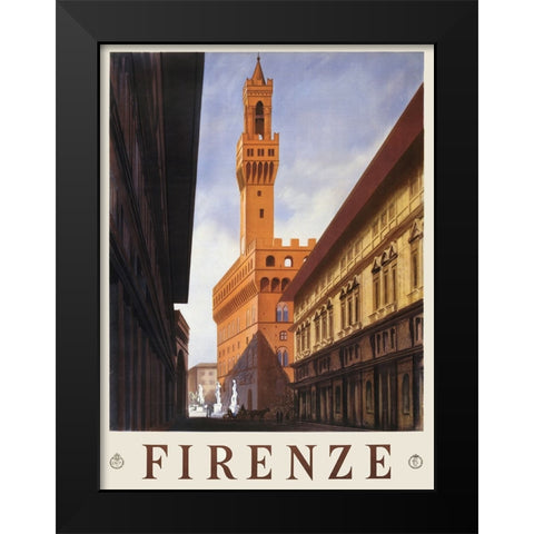 Firenze, 1938 Black Modern Wood Framed Art Print by Anonymous