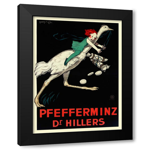 Pfefferminz Dr Hillers Black Modern Wood Framed Art Print by Dylen, Jean