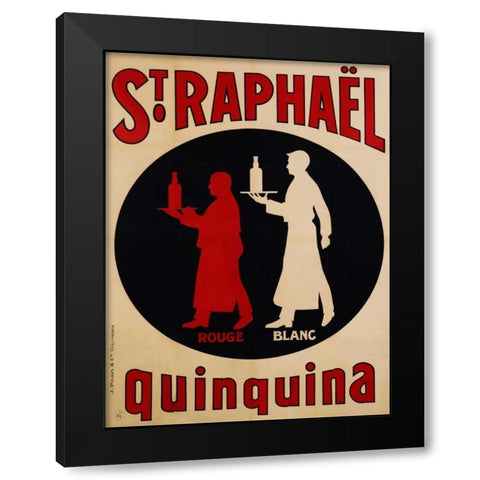 St. Raphael Quinquina 1925 Black Modern Wood Framed Art Print with Double Matting by Anonymous