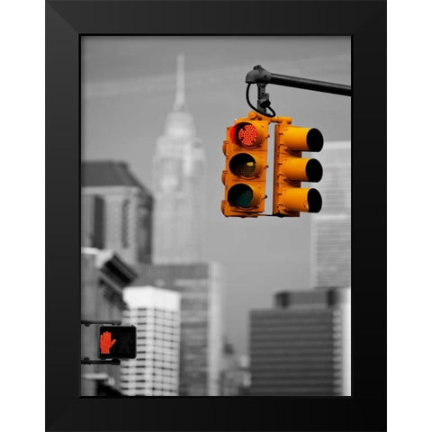 Crossroads New York Black Modern Wood Framed Art Print by Ratsenskiy, Vadim