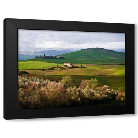 Tuscan Countryside Black Modern Wood Framed Art Print with Double Matting by Ratsenskiy, Vadim