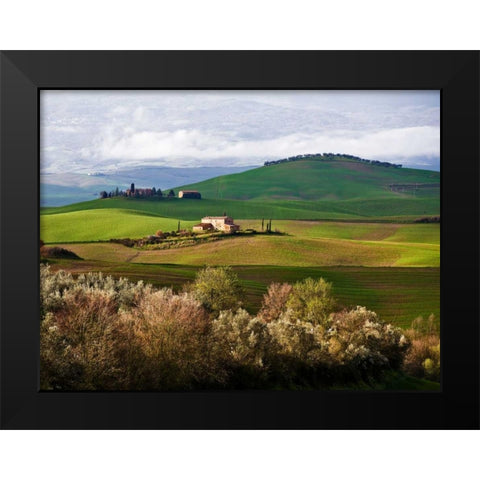 Tuscan Countryside Black Modern Wood Framed Art Print by Ratsenskiy, Vadim
