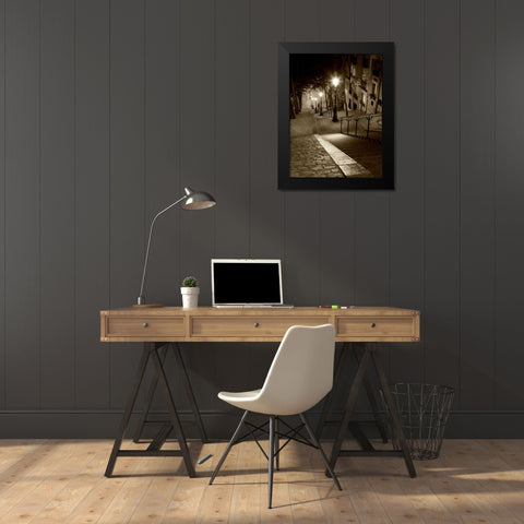 Montmartre Paris Black Modern Wood Framed Art Print by Ratsenskiy, Vadim